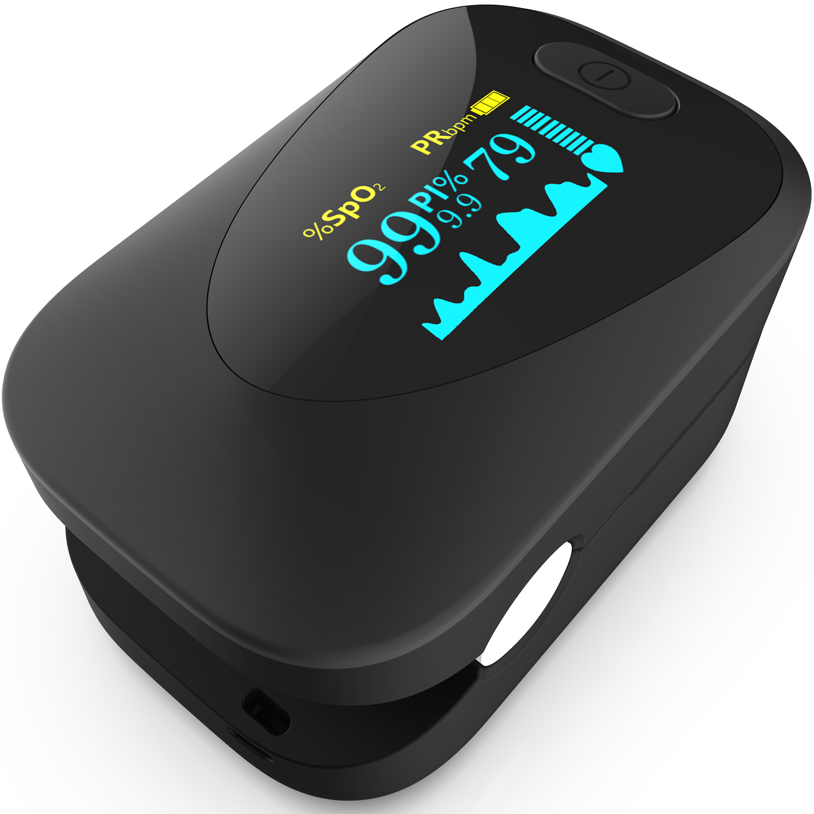 Oxygen Saturation Monitor Fingertip - Oxímetro de Pulso Digital C6AO, Monitor