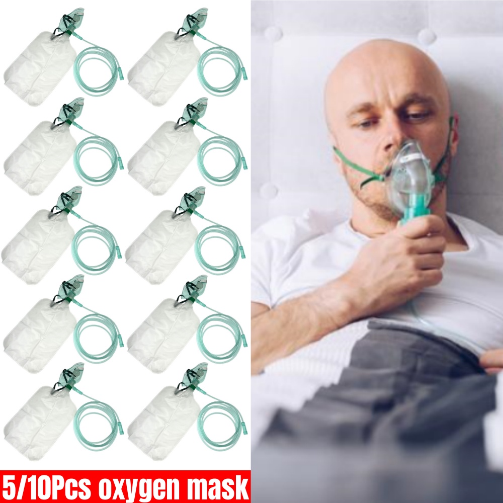 Oxygen Mask Reservoir Bag Adult - Mascarilla facial de oxígeno desechable de