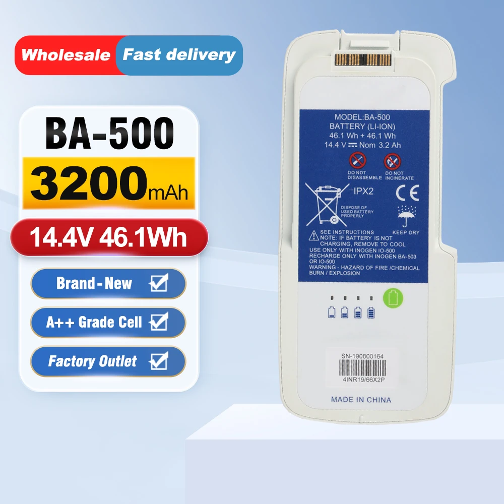 Portable Oxygen Concentrator Battery - Batería de repuesto BA-500 de 8