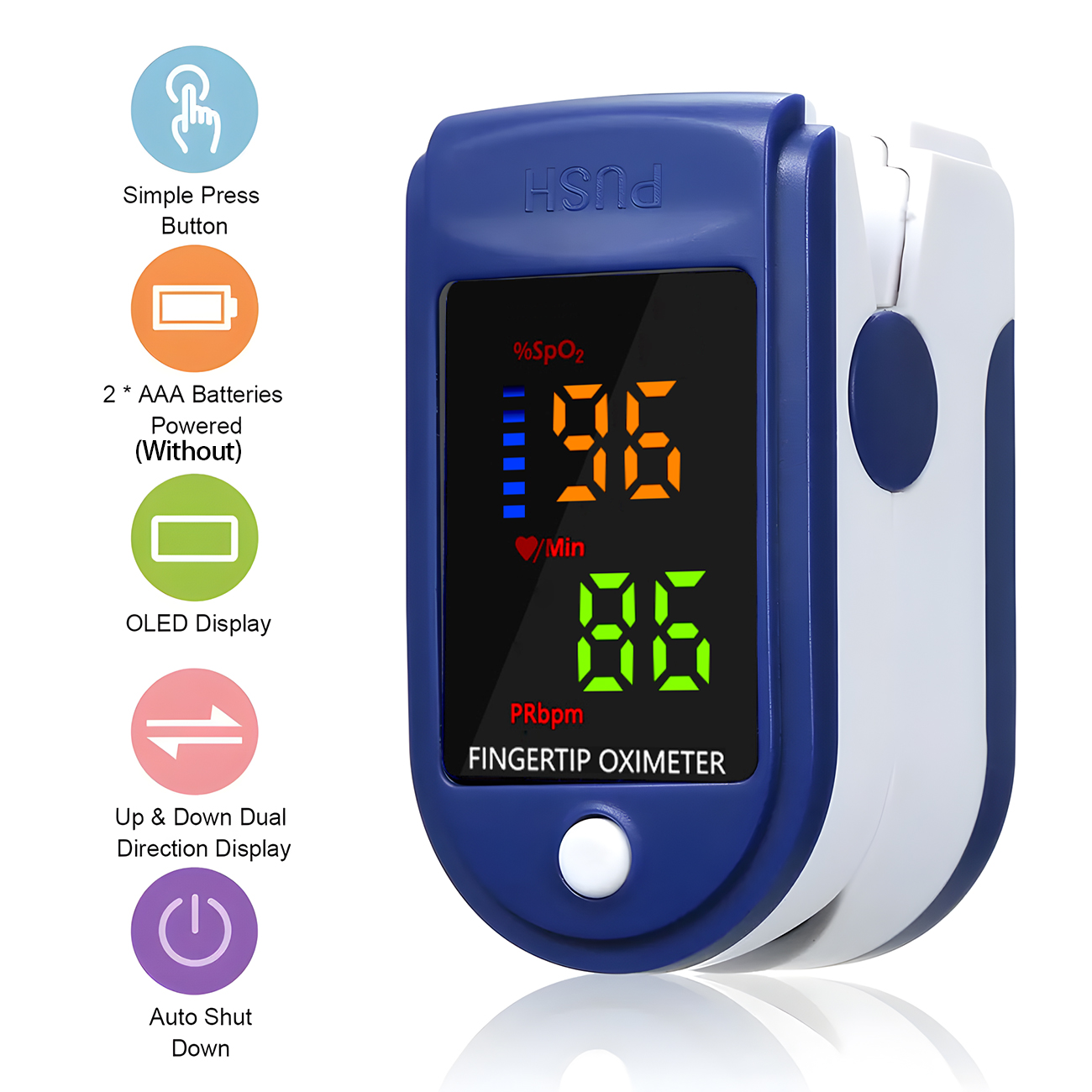 Oxímetro de Pulso Digital TFT  - Oxygen Saturation Monitor Fingertip reseña y precio