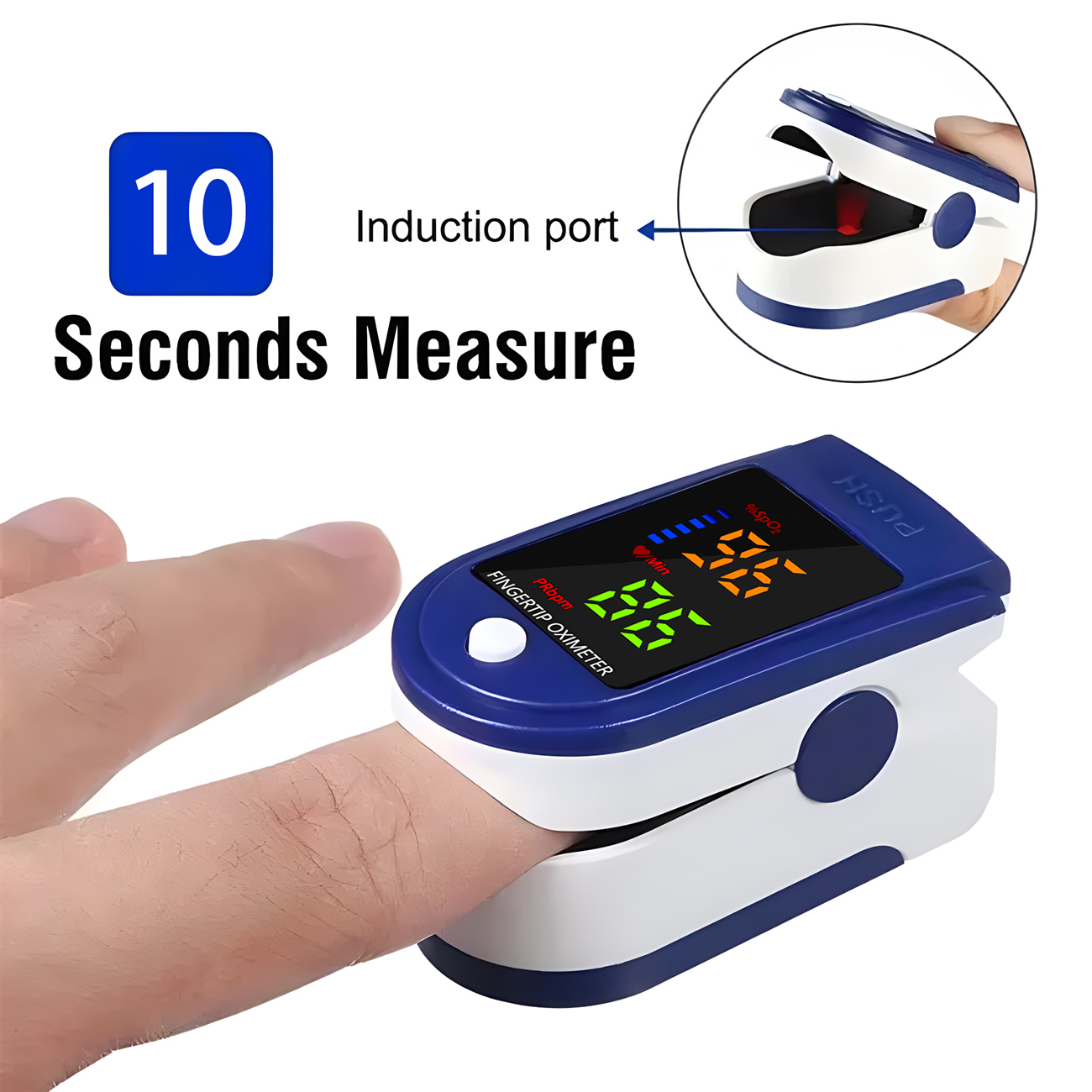 Oxímetro de Pulso Digital TFT  - Oxygen Saturation Monitor Fingertip reseña y precio