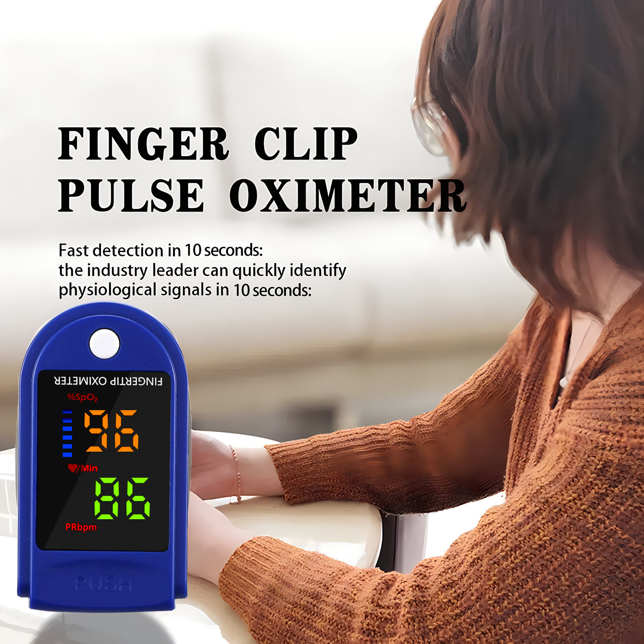 Oxímetro de pulso Digital TFT  - Oxygen Saturation Monitor Fingertip reseña y precio