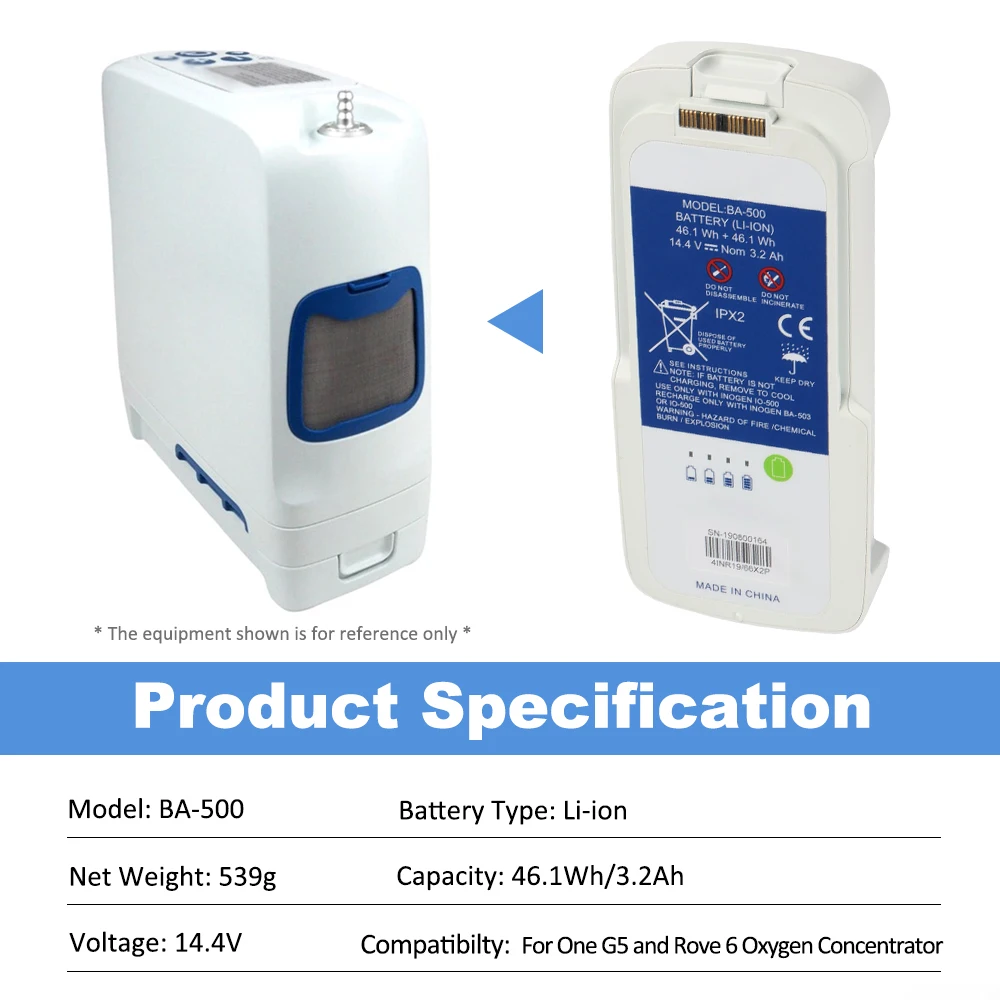 Batería de repuesto BA-500 de  - Portable Oxygen Concentrator Battery reseña y precio
