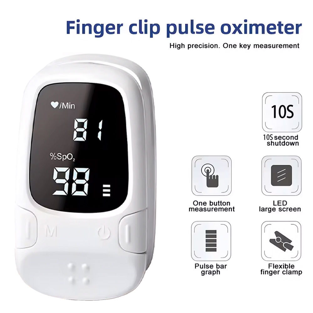 Oxímetro con pantalla LED, oxí - Oxygen Saturation Monitor Fingertip reseña y precio