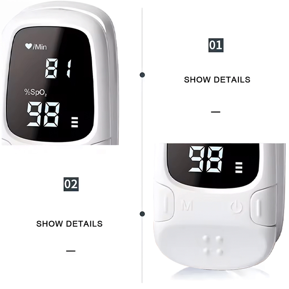 Oxímetro con pantalla LED, oxí - Oxygen Saturation Monitor Fingertip reseña y precio
