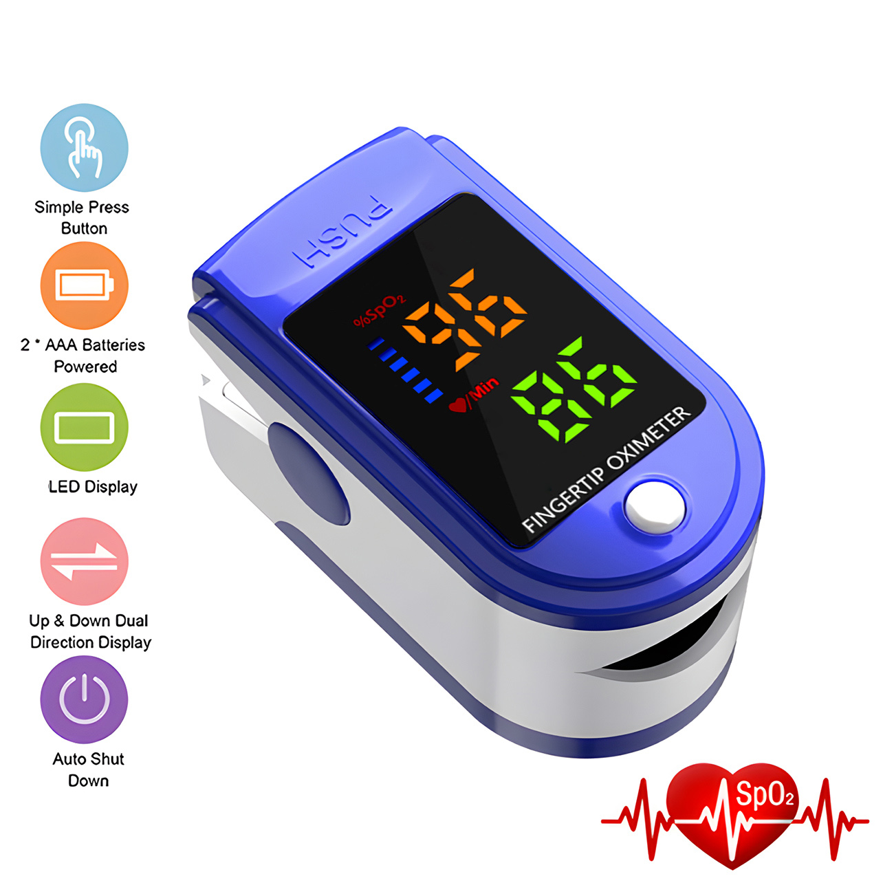 Oxímetro de Pulso Portátil de  - Oxygen Saturation Monitor Fingertip reseña y precio
