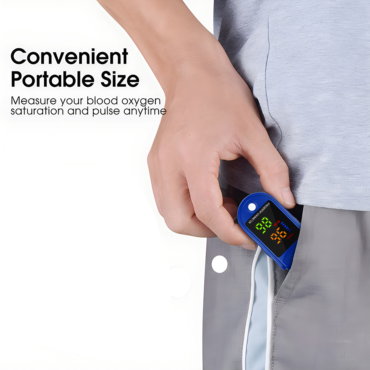 Oxímetro de Pulso Portátil de  - Oxygen Saturation Monitor Fingertip reseña y precio
